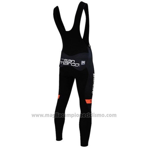 2015 Abbigliamento Ciclismo De Rose Nero e Arancione Manica Lunga e Salopette